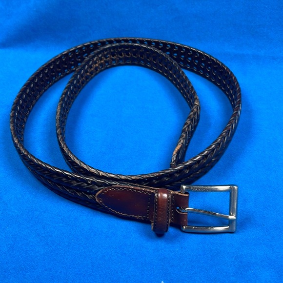 Fossil weather dark brown braided belt - Picture 1 of 5
